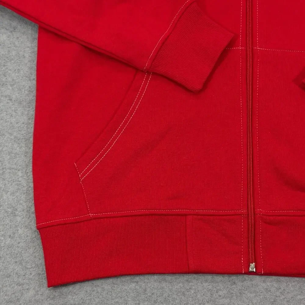 True Religion Buddha Logo Seal Full Zip Hoodie Mens Large L True Red NWT